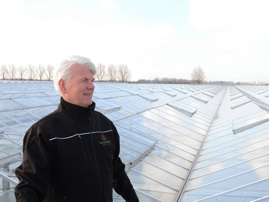 Rooftop view of greenhouse treated with AntiReflect solution